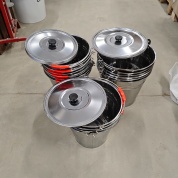 Лот 1. Ведра из нержавейки 8, 10, 12 л с крышкой, в интернет-магазине товаров для домашнего виноделия БиоМир